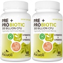 Probiotics for Women & Men - 300 δισεκατομμύρια CFU, 24 στεφάνες + 15 βιολογικά βότανα Prebiotics Blend, καθημερινή προβιοτική για την Digestive Υγεία, ανοσοποιητικό, κόκκαλο, Bloating - 120 κάψουλες χορτοφάγων (120-Ημέρες προσφοράς)