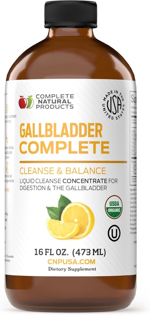 Πλήρης Φυσικά Προϊόντα Gallbladder Complete 16oz, Chanca Piedra 16oz, Liver Complete 16oz Bundle