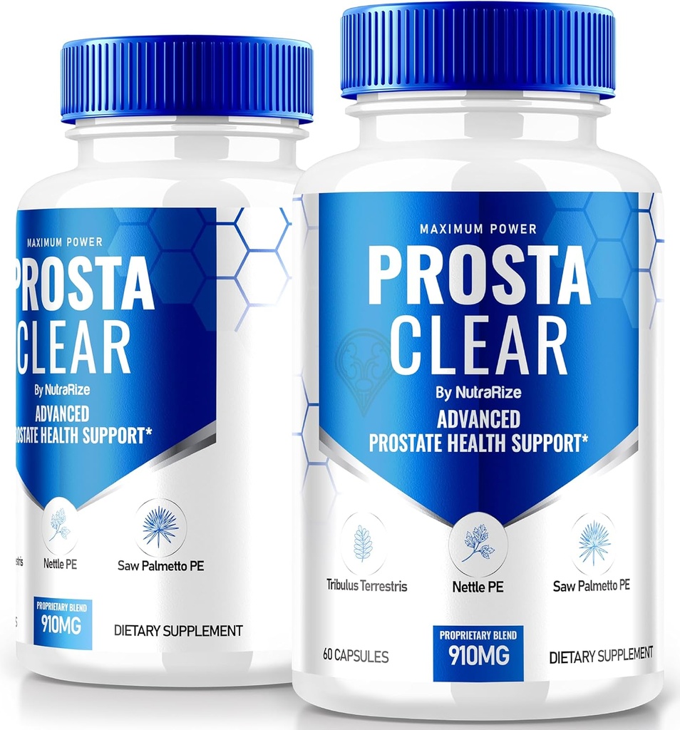 NutraRize (2 Pack) Prosta Clear - Premium συμπλήρωμα για την υποστήριξη Prostate Heath, Όλα τα φυσικά κάψουλες για την αποκατάσταση του ελέγχου και για τη συνολική υγεία, ProstaClear χάπια Κριτικές (120 κάψουλες)