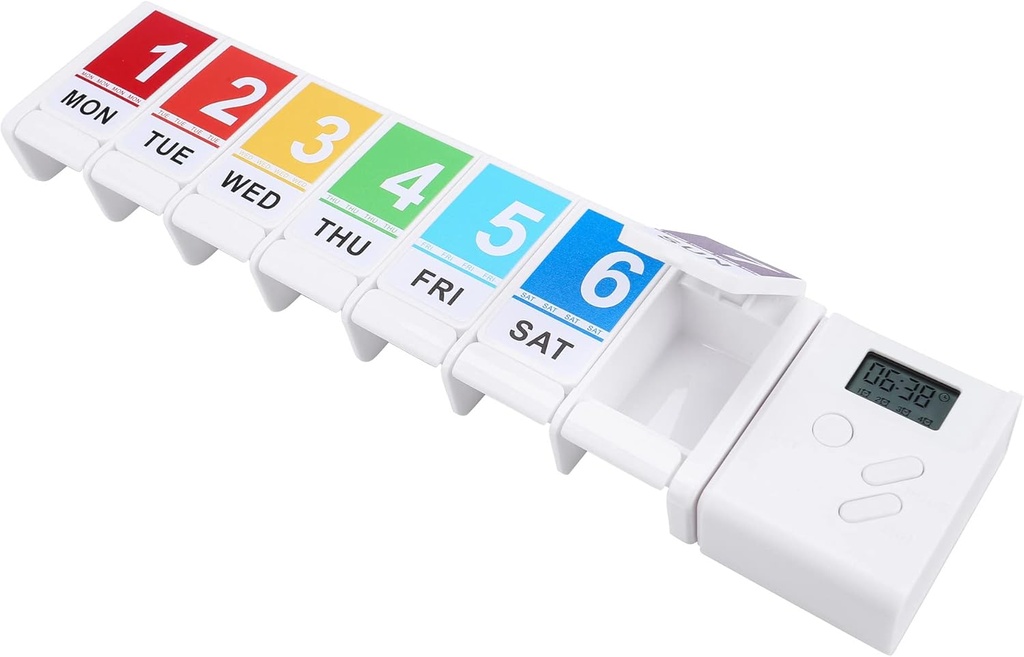 CozyCabin 7 Ημέρα Διοργανωτής Χάπια με Συναγερμό Υπενθύμισης, Φορητό εβδομαδιαίο κουτί Χάπια Διοργανωτής Μικρή Ιατρική Οργανωτής για Βιταμίνες Συμπληρώματα Ιχθυέλαιο & Αρθρίτιδα Φιλικό