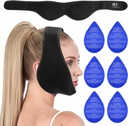 Σοφία Δόντια Ice Pack Κεφαλή Wrap, Face Ice Pack for Wisdom Teeth, Jaw Ice Pack for Face Oral Surgery with 6 Hot Cold Gel Pack for TMJ Pain Relief, Tonsillecty Recovery-Black