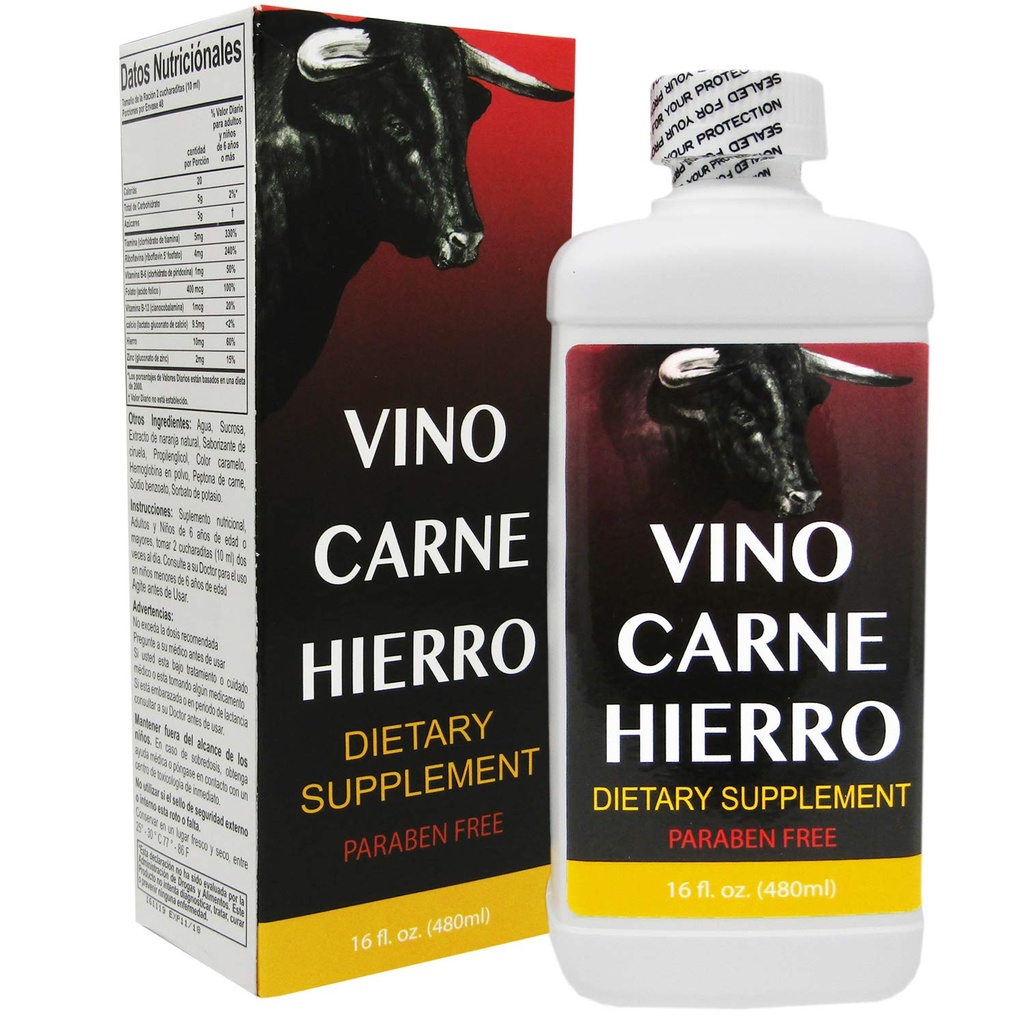Vino Carne Hierro 16 oz Paraben Δωρεάν