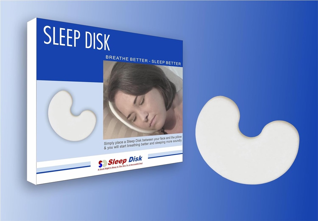 Sleep Disk by Dr. Organizer – Αναπνεύστε Easilier & Sleep Better with Ergonomic Foam Disc – Μειώνει το Snoχαλητό, ενισχύει τη ροή του αέρα, προστατεύει το δέρμα & τις βλεφαρίδες – Μεγάλη για τις αλλεργίες & άνεση τη νύχτα