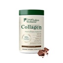 Μεγάλες Λίμνες Wellness Collagen Peptides Σκόνη για το δέρμα, τα μαλλιά, τα νύχια, τις αρθρώσεις & την πέψη - Σοκολάτα Γεύση - Γρήγορη διάλυση Hydrolyzed, μη GMO, Kosher - 10 oz