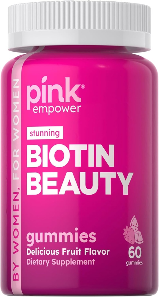 PINK Biotin Gummies για γυναίκες 