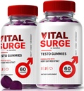 (2 Pack) Vital Surge Testo Gummies – Premium VitalSurge Gummies για άνδρες με καθαρά συστατικά στην κίνηση καυσίμου, αυτοπεποίθηση και καθημερινή απόδοση, Easy-to-Chew Vital Surge ME Gomitas (120 Gummies)