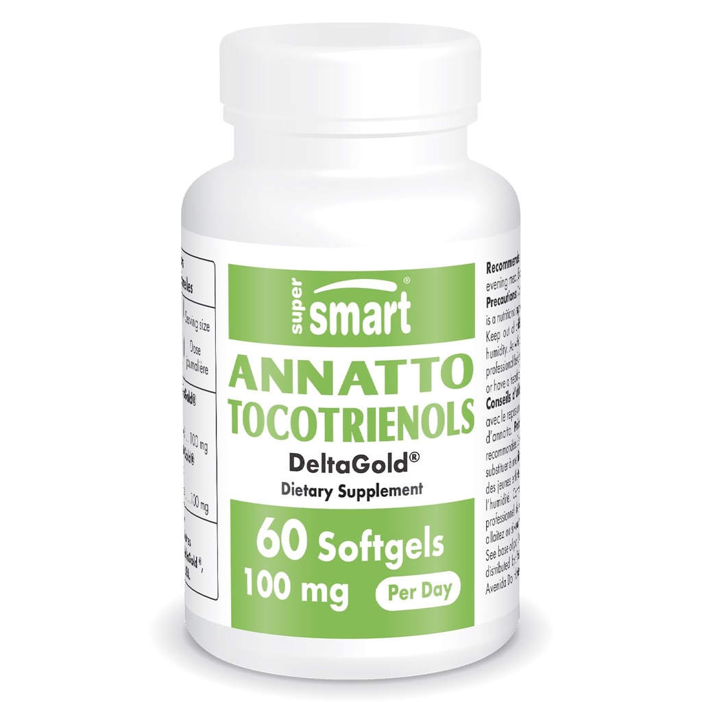 Supersmart Annatto Tocotrienols 100mg ανά ημέρα (DeltaGold Vitamin E) - συμπλήρωμα τοκοτριενόλες 