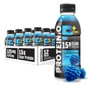 Protein2o 15g Whey Protein Isolate Hydration Drink Plus Energy & Focus, 350mg ηλεκτρολυτών, 125mg καφεΐνης, Χωρίς ζάχαρη, Μπλε Βατόμουρο, 16.9 oz Μπουκάλι (πακέτο των 12)