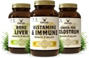HEART & SOIL Immune Support Stack – Includes Histamine & Immune Supplement, Bone Marrow & Liver, Grass-Fed Colostrum for Digestive Health, Gut Balance, and Overall Wellness