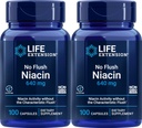 Επέκταση ζωής Όχι Flush Niacin 640 mg, 100 καψάκια (πακέτο των 2)