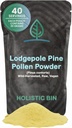 Holistic Bin Organic Pine Pollen Powder Pharmaceutical Grade, Wild Harved, Golden Canadian Pine Pollen 