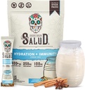Salud 2-in-1 Hydration Packets + Ανοσία Ηλεκτρολυτές σκόνη, Horchata - Agua Fresca Drink Mix, Elderberry, Γαλακτοκομικά & Σόγια Δωρεάν, Μη-GMO, Χωρίς Γλουτένη, Vegan, Χαμηλή θερμίδα, 1g Ζάχαρη (15 Σερβιέτες)