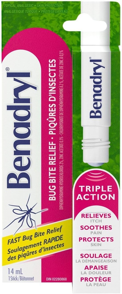 Benadryl Itch Relief Stick 0,47 oz (πακέτο του 2)