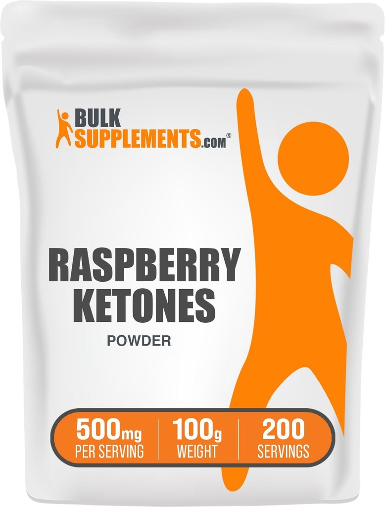 BulkSupplements.com Βατόμουρο Κετόνες σκόνη - Raspberry Ketones συμπλήρωμα, Αντιοξειδωτική πηγή - για την ενεργειακή υποστήριξη, χωρίς γλουτένη, 500mg ανά υπηρεσία, 100g (3.5 oz) (πακέτο του 1)