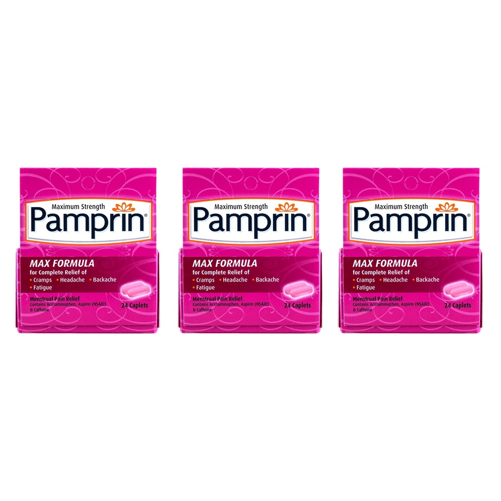 Τύπος μέγιστης αντοχής Pamprin, 24 Caplets (συσκευασία 3)