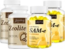 Κάψουλες ζεόλιθου Detox( 2 Συσκευασία) + SAM-e Gummies( 2 Συσκευασία)