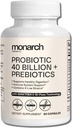 Probiotic 40 Δισεκατομμύρια + Πρεβιοτικά: 4 Diverse Strains - Digestive & Gut Health (60 Κάψουλες) - Προβιοτικά για γυναίκες & άνδρες - Φυσικό συμπλήρωμα υγείας & ανοσοποιητικής υποστήριξης 