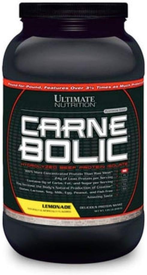 Ultimate Nutrition Carne Bolic Beef Protein Powder, Λακτόζη-free Protein Shakes, Παλαιό και Κέτο Φιλικό με Χωρίς Ζάχαρη ή Καρβίδιο, Χαμηλή θερμίδα Απομονωμένη σκόνη, Υδρολυμένη πρωτεΐνη, 30 εξυπηρετούν, Πορτοκαλί