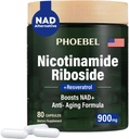 Νέο συμπλήρωμα Νικοτιναμίδη Ριβοσιδική ρεσβερατρόλη-900mg, συμπλήρωμα για άνδρες και γυναίκες (80 κάψουλες)