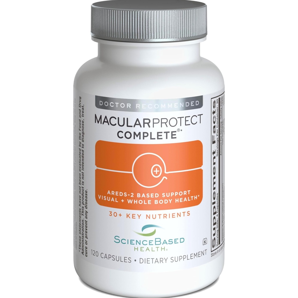 MacularProtect Complete – AREDS 2 Συμπλήρωμα για την υγεία των ματιών με καθημερινή πολυβιταμίνη – 30+ Βασικά θρεπτικά συστατικά με λουτεΐνη & Ζεαξανθίνη - Υποστηρίζει την υγεία των ματιών, της όρασης και του σώματος – 120 κάψουλες