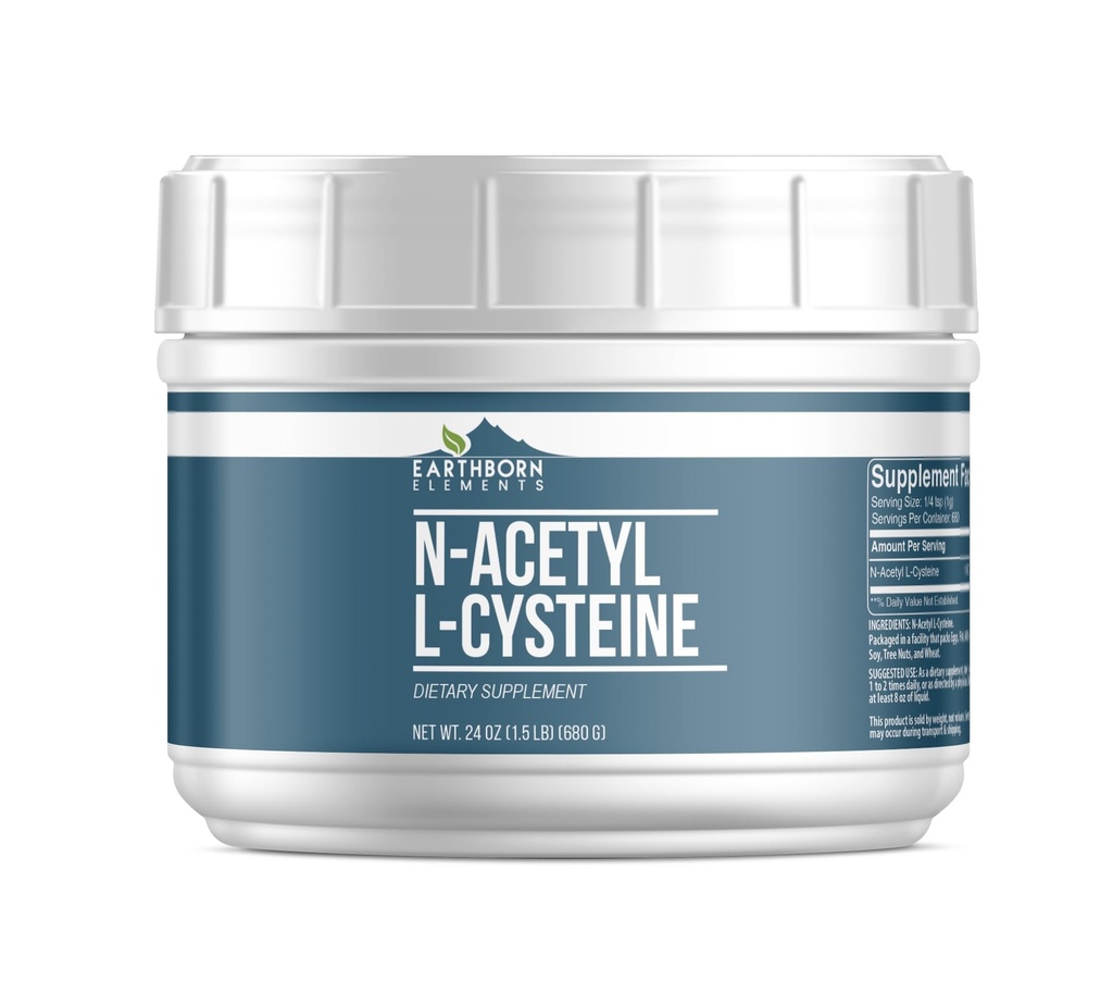 Earthborn Elements N-Acetyl L-Cysteine (1,5 lb), Συμπλήρωμα Διατροφής, Αναπηδητό Tub