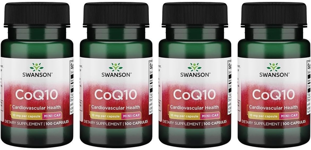 Swanson Coq10 - Mini Cap 10 mg 100 Caps (4 Συσκευασία)
