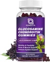 Glucosamine Chondroitin Gummies - 2- Pack, Extra Strength 1500mg Γλυκοσαμίνη με MSM & Elderberry, Υποστήριξη Ευελιξίας, Best Cartilage & ανοσοποιητικό συμπλήρωμα υποστήριξης για άνδρες και γυναίκες - 60 εκ. (1 Pack)