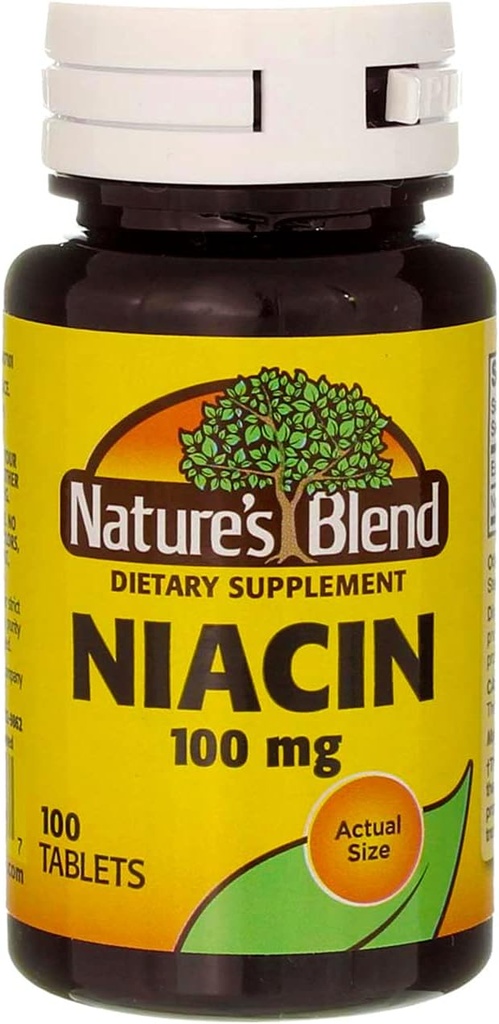 Nature's Blend Niacin 100 mg 100 mg 100 Tabs