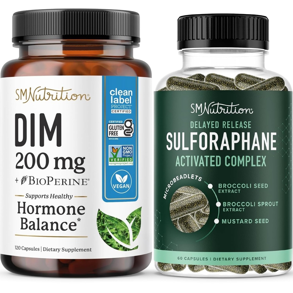 Sulforafane Complex με 200mg συμπλήρωμα DIM για την ενισχυμένη ισορροπία οιστρογόνων για γυναίκες 