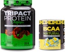Nutrology TRIPACT Vegan Protein Powder, για Vegan Protein Shakes, Σοκολάτα Φυστικοβούτυρο (20 μερίδες) BCAA Natural, Plant Based BCAA Powder, Λεμονάδα Γεύση (30 μερίδες)