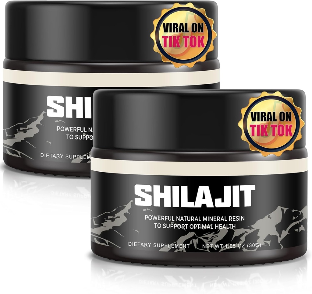 Shilajit Pure Himalayan Organic Shilajit Resin - Gold Grade 100% Shilajit Συμπλήρωμα - Φυσικό Shilajit Resin με 85+ Trace Minerals & Fulvic Acid για Εστίαση & Ενέργεια, Ανοσία,2 * 30