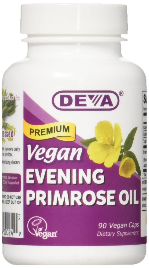 Deva Vegan Βιταμίνες Βραδινή Primrose Oil Vcap, 90 κόμης