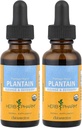 Herb Pharm Certified Organic Plantain Liquid Extract for Cleansing and Detoxification - 1 Ουγγιά (DPLAN01) (Συσκευασία του 2)