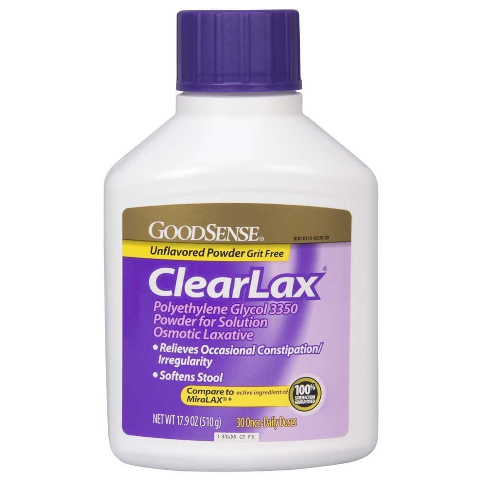 GoodSense ClearLax, Πολυαιθυλενογλυκόλη 3350 σκόνη για τη λύση, οσμωτικό, 17.9 ουγγιά