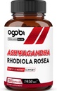 agobi Ashwagandha συμπλήρωμα με Rhodiola Rosea 1950mg - Υψηλή συμπυκνωμένο εκχύλισμα για ανοσοποιητικό σύστημα, δύναμη, παραγωγή ενέργειας, εστίαση & συνολική υγεία - 150 κάψουλες
