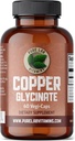Pure Lab Vitamins Copper Glycinate Mineral Supplement -1 mg - 60 Vegan Caps Essential for Collagen Production, Supports Immune System & Red Blood Cell Formation - Gluten Free Made in Canada