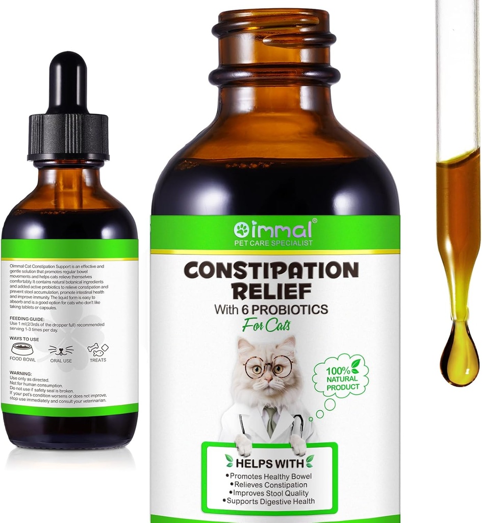 Αρωγή δυσκοιλιότητας γάτας, 2 Fl Oz Relief δυσκοιλιότητα για την γάτα, Laxative γάτας, Laxative Relief δυσκοιλιότητας γάτας, Scool Απομαλλυντής, Υποστηρίζει Digestive Υγεία
