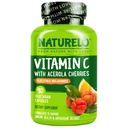 NATURELO Βιταμίνη C με Βιολογικό εκχύλισμα Acerola Cherry και Citrus Bioflavonoids - Συμπλήρωμα Vegan - Ανοσολογική Υποστήριξη - 500 mg VIT C ανά καπάκι - Μη ΓΤΟ - 90 Κάψουλες