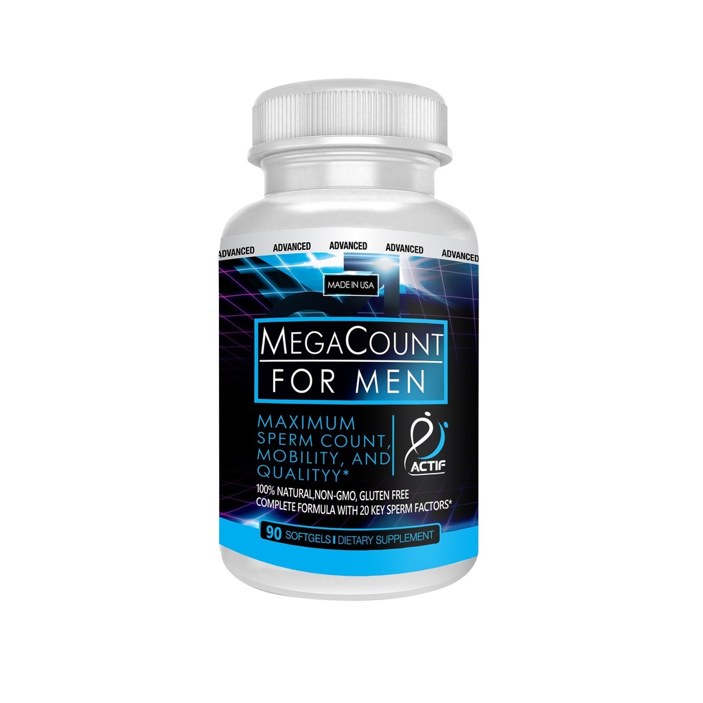 ACTIF MegaCount για τους άνδρες - Μέγιστη υποστήριξη γονιμότητας και Sperm Booster Count, κλινικά αποδεδειγμένα για να βελτιώσει τον κόμη σπέρματος και κινητικότητα - μη-GMO, Made in USA, 90 Count
