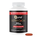 Qunol CoQ10 200mg Softgels, Ultra CoQ10 - Ultra Υψηλή Απορρόφηση Συνένζυμο Q10 Συμπληρώματα - Αντιοξειδωτικό συμπλήρωμα για την αγγειακή και καρδιακή υγεία & παραγωγή ενέργειας - 2 Μήνες προσφοράς - 60 Μέτρα