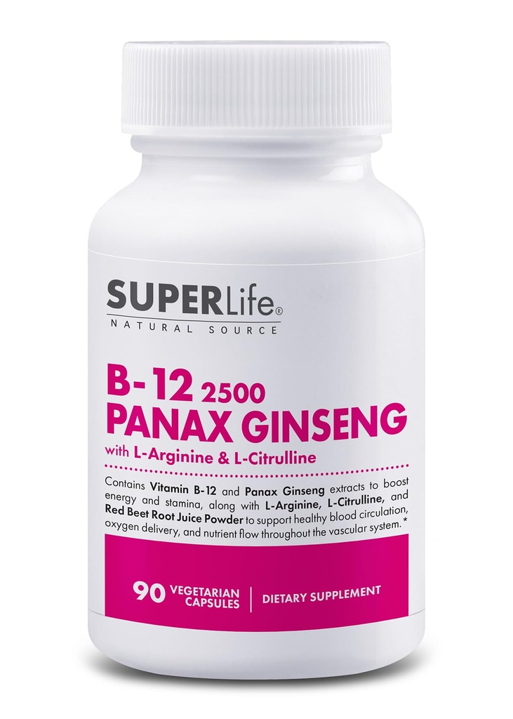 Fresh Start Βιταμίνη B-12 2500 & Panax Ginseng με L-αργινίνη & L-Citrulline - Ισχυρή ενίσχυση ενέργειας 