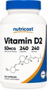 Nutricost Vitamin D2 συμπλήρωμα (2000 IU) 240 κάψουλες - Vegan, μη ΓΤΟ, χωρίς γλουτένη, τρίτο μέρος δοκιμαστεί