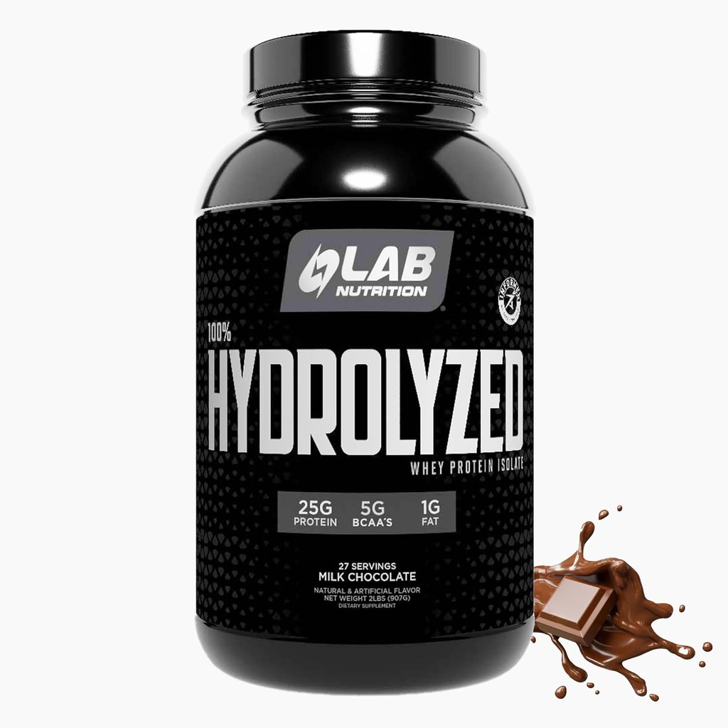 100% Υδρολυμένη πρωτεΐνη Whey Isolate (2 Λίρες, Σοκολάτα Γεύση) 25gr Πρωτεΐνης, Χτισμένο Μυός, Λίπος Ανάπτυξη Μυών, Εύκολη Πέψη, Χωρίς Γλουτένη, Χωρίς Λακτόζη, Γρήγορη Απορρόφηση.