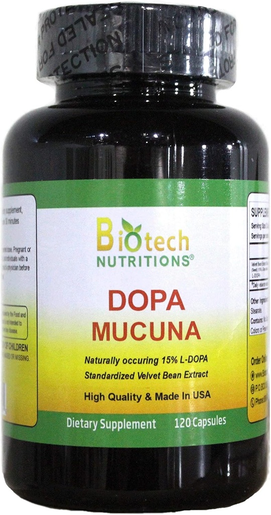 Dopa Mucuna 15% L-Dopa (Mucuna pruriens) 120 Κάψουλες Veg Made in USA