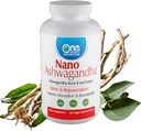 One Planet Nutrition Nano Ashwagandha Root & Leaf 500 mg Κάψουλες Veggie (120 Servings), 10:1 Extract, Υποστηρίζει την ορμονική & νευρολογική λειτουργία για ανακούφιση από το στρες, μη ΓΤΟ, Vegan, Gluten-free