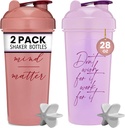 [2 Pack] Μπουκάλι σείκτη 28oz με Motivational Προσφορές (Rose &Lavender) 