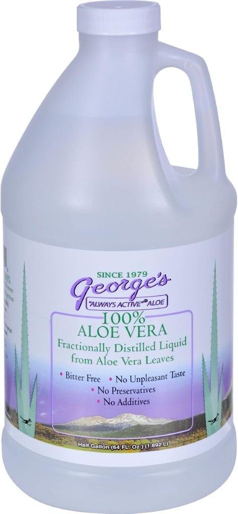 Georges Aloe Vera - Fractionally Distilled Liquid - Bitter Free - Χωρίς συντηρητικά - 64 fl oz (πακέτο των 4)
