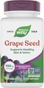 Nature's Way Grape Seed Standardized Extract, Supports Healthy Skin and Veins*, Antioxidant Support*, Non-GMO Project Verified, 60 Vegan Capsules (Packaging May Vary)