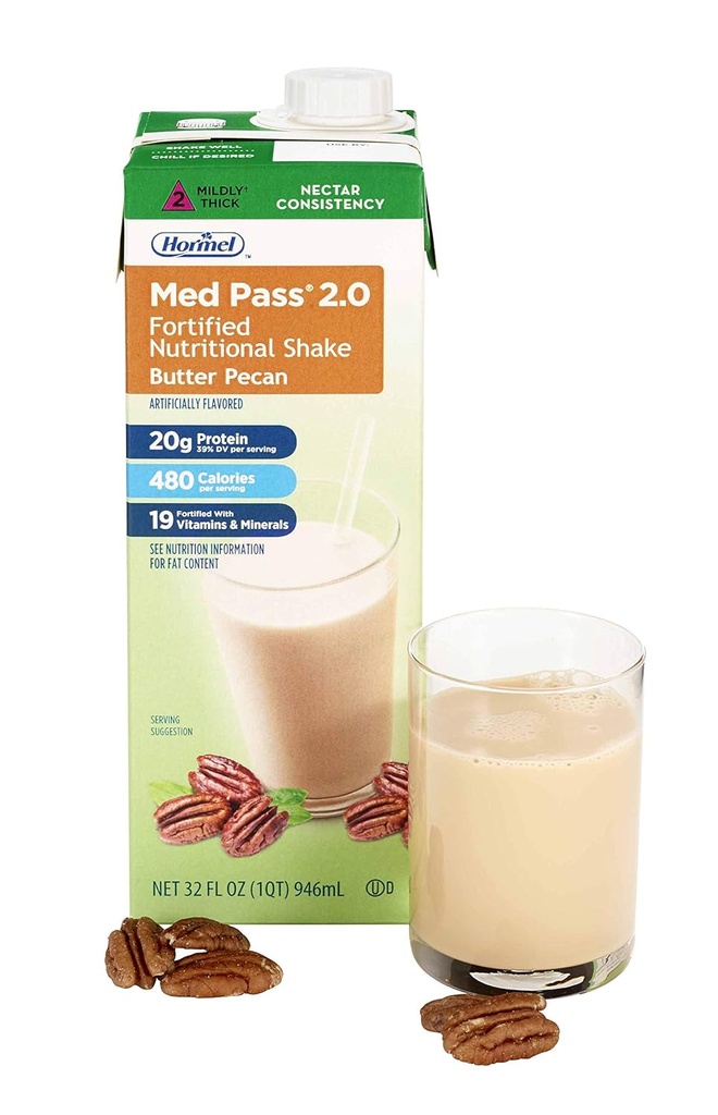 Med Pass 2.0 Butter Pecan Flavor 32 oz. Box Ready to Use, 46463 - Sold by: Pack of One