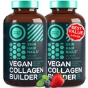 Vegan Collagen Booster Tablets - Cruelty-free Vegan Collagen Συμπληρώματα - Βιοτίνη, Βιολογικά Superfood, Φυτική βάση Collagen Βιταμίνες για το δέρμα, τα μαλλιά, τα νύχια - 2-Pack, 60 Vegeterian Collagen Boost Pills